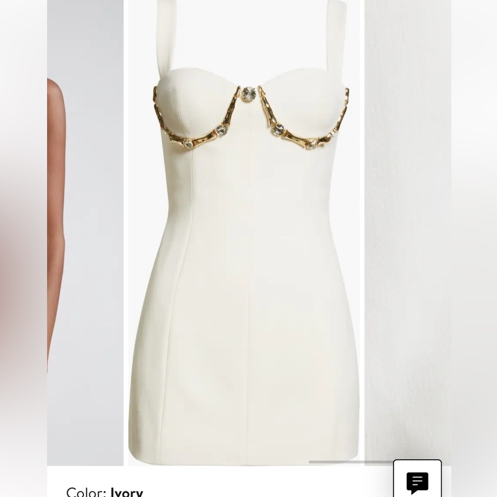 AREA Claw cup mini dress